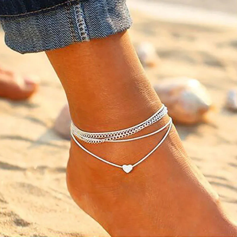 Sunkissed Heart Anklet