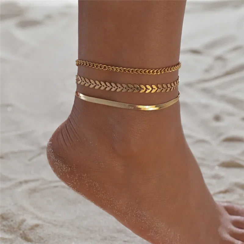 Sunkissed Heart Anklet