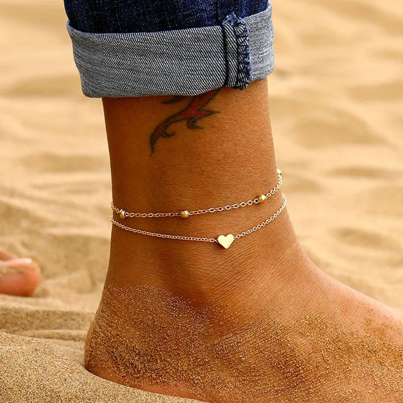 Sunkissed Heart Anklet