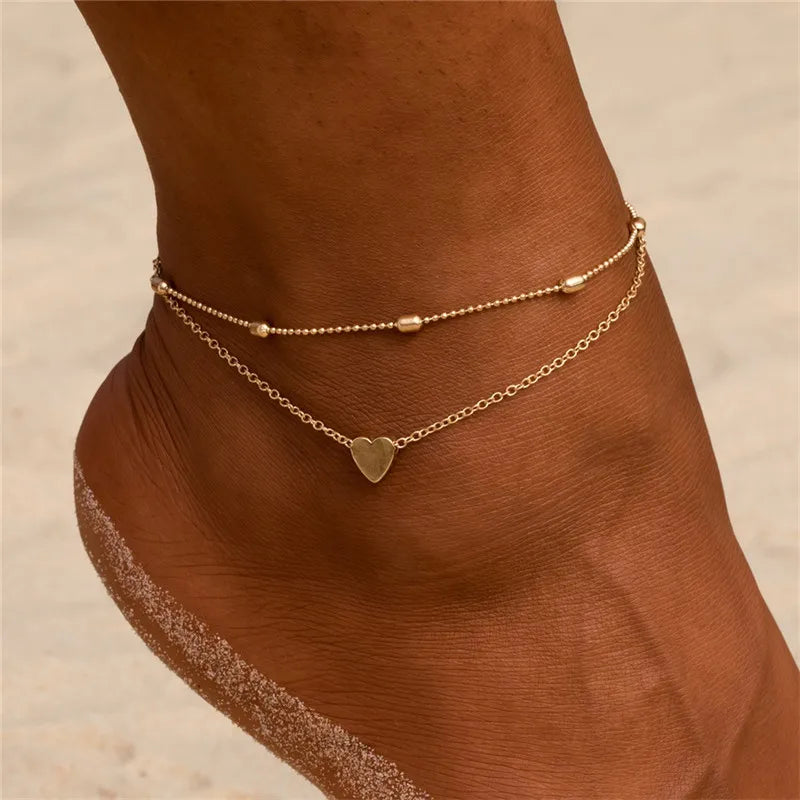 Sunkissed Heart Anklet