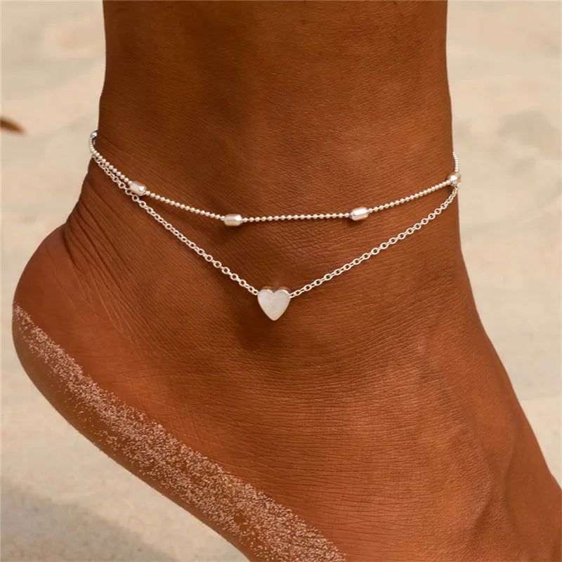 Sunkissed Heart Anklet