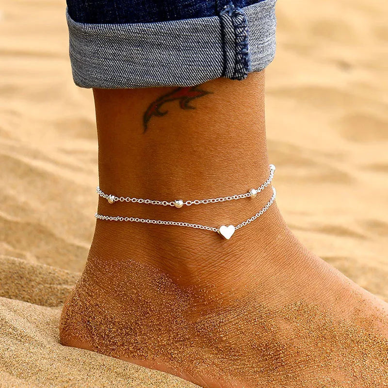Sunkissed Heart Anklet