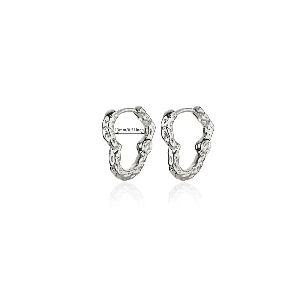 Golden Zircon Heart Earrings