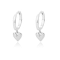 Golden Zircon Heart Earrings