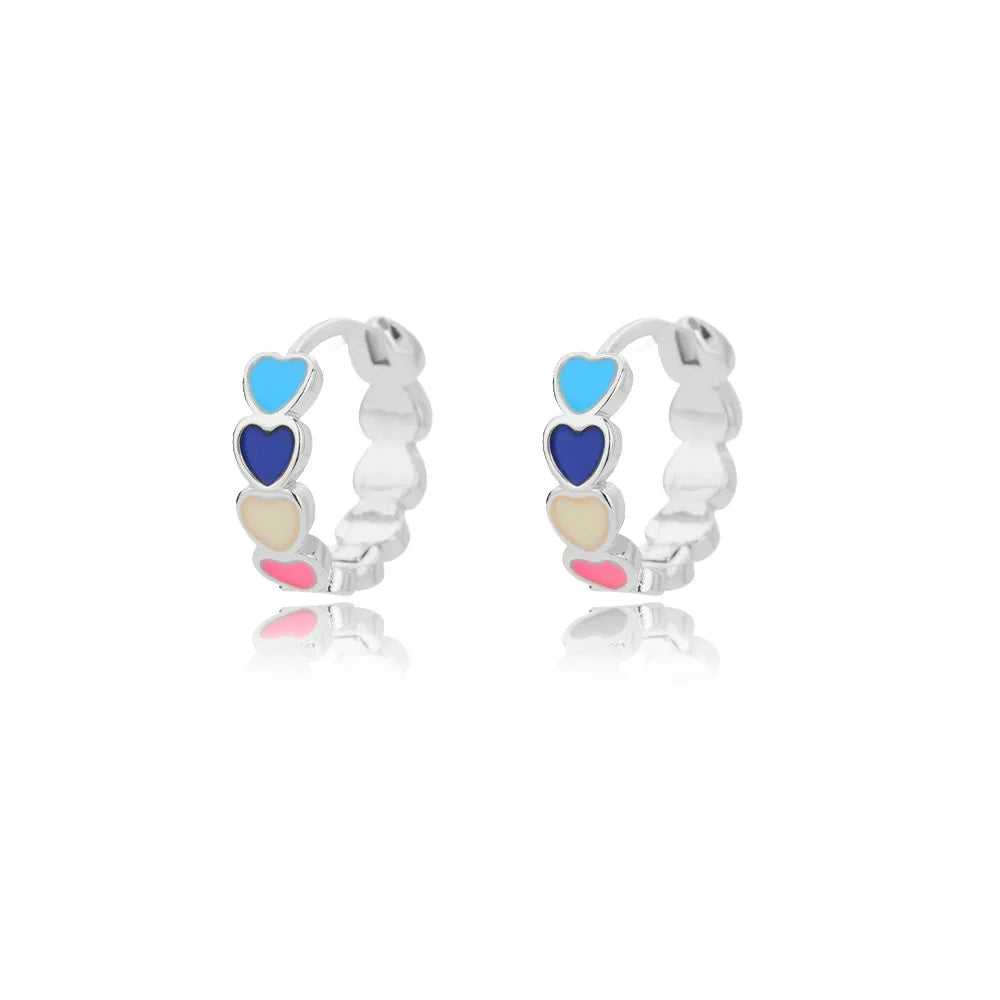 Golden Zircon Heart Earrings