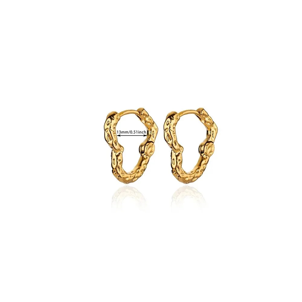 Golden Zircon Heart Earrings